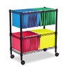 Alera Two Tier Rolling File Cart, 26W, Black ALEFW601426BL